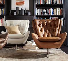 Wells Leather Swivel Armchair Potterybarn Swivel Armchair Furniture Outdoor Chaise Lounge Chair