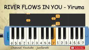 Not Pianika River Flows In You Yiruma Tutorial Belajar Not Pianika Youtube