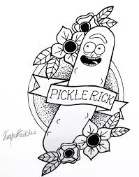 Pickle Rick Rick And Morty Tattoo Rick And Morty Drawing Pickle Rick Tattoo
