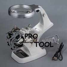 Multi Functional Welding Led Magnifier 3x 4 5x Magnifying Glass Alligator Clip Holder Clamp Helping Hand Soldering Re Soldering Iron Magnifying Glass Magnifier