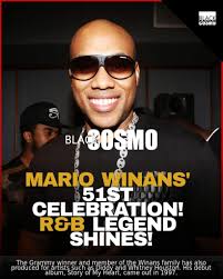 Happy 51st Birthday to R&B Maestro Mario Winans: August Birthday Anthem!  R&B crooner Mario Winans  (https://www.facebook.com/search/top/?q=Black%20Cosmopolitan%20Mario%20Winans)  turns 51 this month! Winans, a key player in the Bad Boy Records dynasty ...