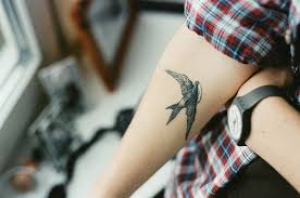 Black ink flying birds tattoo on wrist. Bird Tattoos 40 Impressive Bird Tattoo Ideas For The Bird Lover