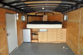 Image Result For 6x12 Enclosed Trailer Interior Ideas Cargo Trailer Camper Enclosed Trailer Camper Cargo Trailer Camper Conversion