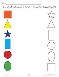 6 Shapes Matching Worksheets Shapes Worksheets Matching Worksheets Shape Matching