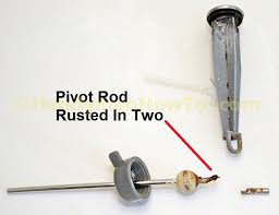 pop up sink drain repair: rusted pivot