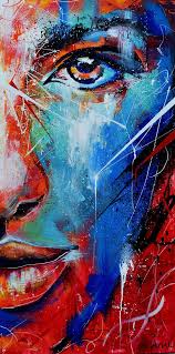 Fire And Ice Abstract Portrait Painting On Behance Abstract Portrait Painting Abstract Painting Techniques Abstract Portrait