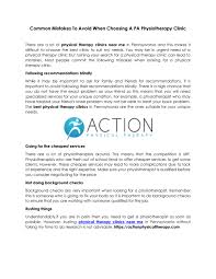 We did not find results for: Common Mistakes To Avoid When Choosing A Pa Physiotherapy Clinic By Action Physical Therapy Issuu