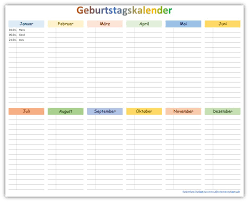 Herzlich willkommen in der bunten welt der ausmalbilder an diesem wunderschönen samstag. Geburtstagskalender Zum Ausdrucken Alle Meine Vorlagen De