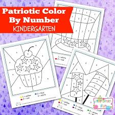 Over 100 epic patriotic activities for july 4th. 4th Of July Color By Number Kindergarten Worksheets Itsybitsyfun Com