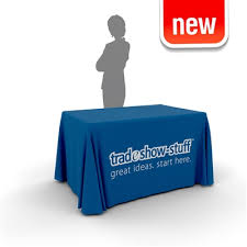 Custom White Logo Dye Sub 4ft Trade Show Table Drape In 2020 Trade Show Table Covers Table Covers Table Throw