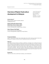 1 and the nirvana sessions. Pdf Proposed Citation Overview Of Hipster Food Culture Development In Malaysia