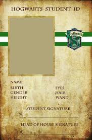 Slytherin Student Id By Animejunkie106 On Deviantart Harry Potter Images Harry Potter Spells Harry Potter Pictures