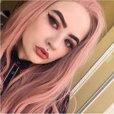 Melody Long Pink Wigs Synthetic Rose Gold Pink Lace Front Wigs For Women  Hair Natural Wavy Wigs Heat Resistant Fiber Hair Wigs Long Hair Wigs Peach  ...