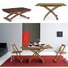 Cool contemporary coffee tables with adjustable height bases of chromed metal. 1