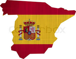 Spain map and flag premium vector. Spain Flag Map On A White Background Stock Image Colourbox