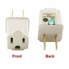 In the old days, the days of two pole outlets, the outlet and the box were grounded.the third prong. 3 Prong To 2 Prong Outlet Electrical Ground Ac Adapter Grounding Converter Beige For Sale Online Ebay