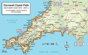 Cornwall england | karte von cornwall (großbritannien). Detailed Map Of Cornwall Trailblazer Guide Books Cornwall Coast Path South West Coast Path Campingcornwall Cornwall Kuste Camping Cornwall Reiseziele