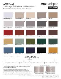 steel aluminum manufacturer color charts