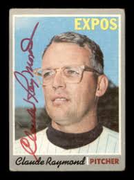 Claude Raymond Autographed 1970 Topps Card #268 Montreal Expos SKU #168165 