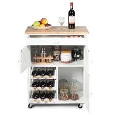 Order optimally designed wine storage online today. Kitchen Dining Bar Modern Rolling Kitchen Cart Trolley Island Storage Cabinet W Drawer Wine Rack Kitchen Islands Kitchen Carts