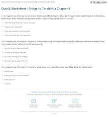 148 gas mountain (quiz topics include botany, medical terms, herbology, olympic athletes, band member replacements, global politics, cartoon mascots, doctor. Quiz Worksheet Bridge To Terabithia Chapter 6 Study Com