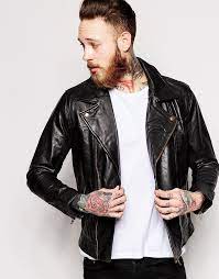 215 Only Sons Only Sons Leather Biker Jacket Leather Jacket Men Jackets Men Fashion Black Leather Biker Jacket