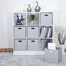 Recessed knuckle hinges to prevent sagging. Foldable Storage Bins 11 11 Fabric Storage Boxes Drawers Cubes Container Thick And Heavy Duty Organizer Baskets 4pcs Sliver Grey Pricepulse