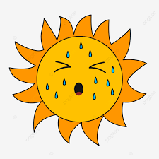 Sol Quente Dos Desenhos Animados Com Suor Vetor PNG , Sol Quente, Quente,  Suor Imagem PNG e Vetor Para Download Gratuito