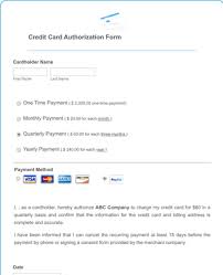 Maybe you would like to learn more about one of these? Credit Card Authorization Form Template Jotform