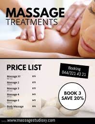 Massage Treatments Therapy Price List Spa Ad In 2021 Massage Therapy Tools Massage Marketing Massage Treatment