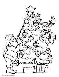 It is such a wonderful time of year, and the key message of christmas (besides the presents and giving gifts) is time spent with loved ones, from near or far. Santa With His Reindeer Decorate Christmas Tree Coloring Pages Printable Com