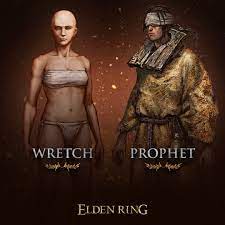 ELDEN RING on X: WRETCH: A poor, purposeless sod, naked as the day they  were born. A nice club is all they have. PROPHET: A seer ostracized for  inauspicious prophecies. Well-versed in