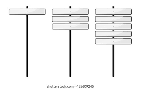 Set Blank Road Signs Vector De Stock Libre De Regalias 279229682