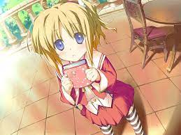 Biasanya anime isekai cocok jika di campur dengan genre isekai overpower, isekai romance isekai harem, isekai komedi dan action anime isekai. Karakter Anime Wanita Berambut Kuning Memegang Buku Merah Kokonoka Cewek Wallpaper Hd Wallpaperbetter