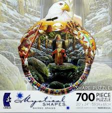 A 1000 piece jigsaw puzzle is t he most popular size for jigsaw puzzles. The Calling Native American Indian Frizzell Shape Jigsaw Puzzle 700 Pc Nib Jigsaw Contemporary Puzzles