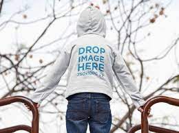 Download Click To Place Your Image Into Mockup Back Of A Kid Wearing A Hoodie Mockup At A Park B9104 Download Mockup Mocku In 2020 Hoodie Mockup Kids Wear Graphic Sweatshirt