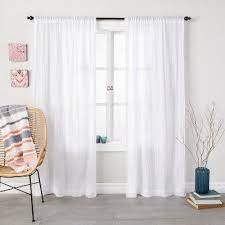 95 X42 Crushed Sheer Curtain Panel White Opalhouse Sheer Curtain Panels White Sheer Curtains Sheer Curtain