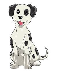 Black And White Spotted Dog Clipart Cute Dalmatian Dog Sitting On Hind Legs Cartoon Clipart Vector Friendlystock Dalmatian Dogs Cartoon Clip Art Dog Sitting