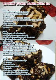 Nak tahu cara nak buat resepi brownies tanpa telur pula. Brownies Creamy Badam Brownie Cake Recipe Cooking Recipes Recipes