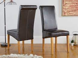 Porter leather dining chairs this type of product is a small, space saving armchair that provides comfort thanks to its soft seat. Tuscan Brown Leather Dining Room Chairs From Top Furniture
