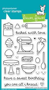 Tampons Transparents Lawn Fawn Baked With Love La Fourmi Creative Scrapbooking Cuisine Carnet De Recette Cahier De Recette