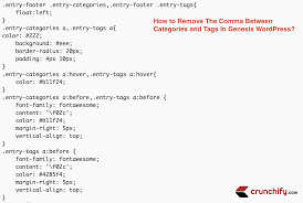 How To Remove Comma Between Categories And Tags In Genesis Wordpress Genesis Wordpress How To Remove Genesis Child Themes