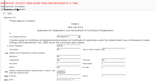 Odisha Professional Tax Registration Payment Indiafilings