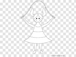 Go over the importance of jump rope for heart and review how to calculate. Clip Art M 02csf Dress Drawing Line Frame Girl Jumping Rope Coloring Pages Transparent Png