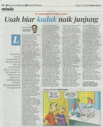 chorus ala payung la payung si intan payung dipandang rendah setahun jagung perlahan dayung asal sampai ke hujung jangan lah sanjung kaduk naik junjung. Usah Biar Kaduk Naik Junjung Universiti Putra Malaysia