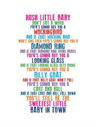 Rhyme Hush Little Baby Don T Say A Word By Mother Goose Cited In The Dorling Songstosingtobaby H Children Songs Lyrics Nursery Songs Nursery Rhymes Lyrics