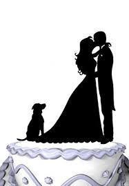Kissing Bride And Groom With Dog Silhouette Wedding Cake Topper Cp12e0r2kwl Wedding Cake Topper Silhouette Wedding Silhouette Silhouette Wedding Cake