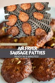 As you can see from my grainy photos above, my sausages got an excellent crispy skin on them. Air Fryer Sausage Patties In 8 Minutes Air Fryer Fanatics