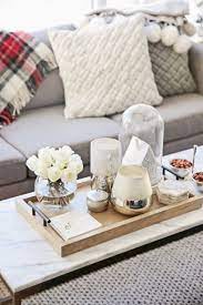 45 Minimalist Christmas Coffee Table Centerpiece Ideas Roundecor Coffee Table Decor Tray Coffe Table Decor Table Decor Living Room