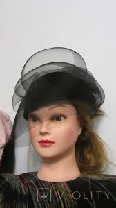 Шляпка с вуалью,бренд,подписная. (114086939)